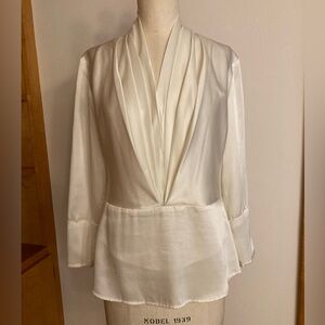 JH Collectibles The Date Ivory Satin Blouse